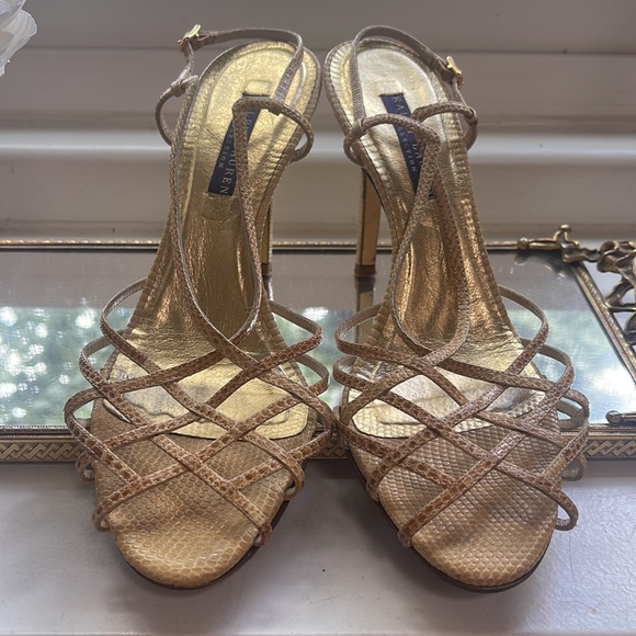 Ralph Lauren Collection Size 8B Strapy Heel - Picture 5 of 6
